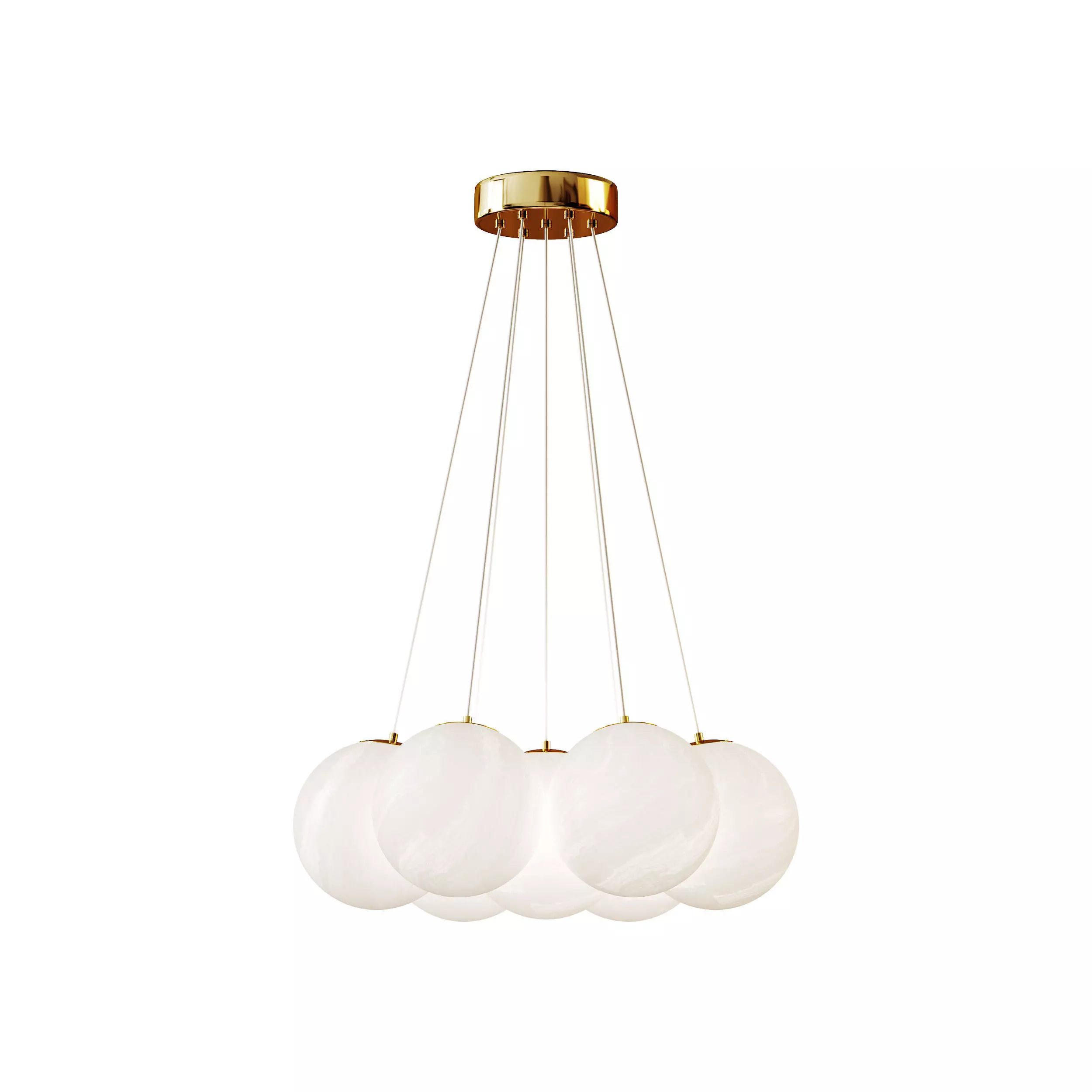 Glass Bubble Chandelier 3D model_0