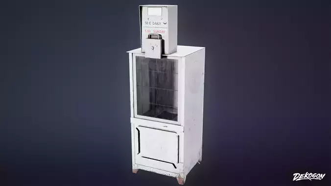 SUBURBS - Newspaper Stand Set 01 - LOW POLY AND NANITE