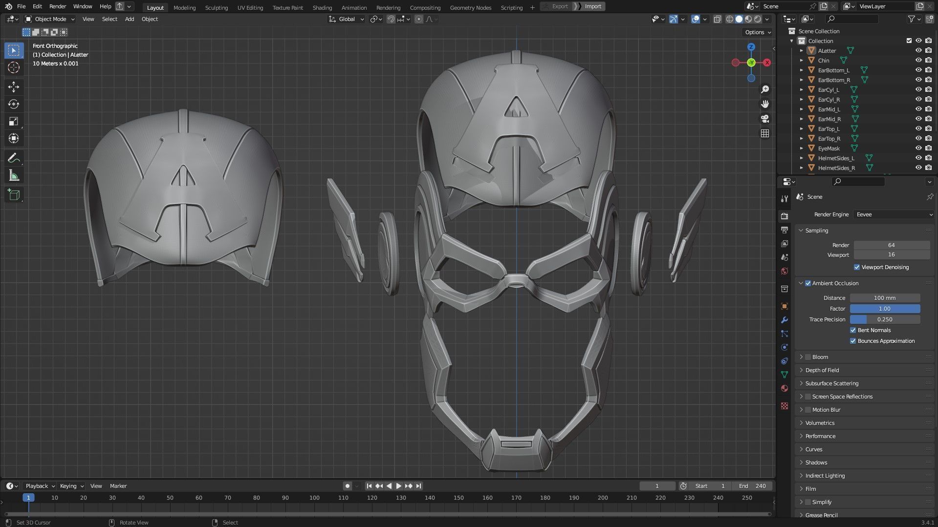 Marvel Rivals Captain America Full Armor and Shield for Cosplay 3D Model Collection_30