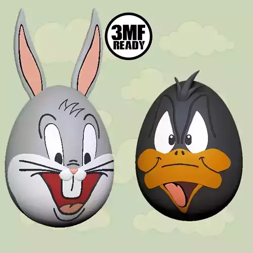 Easter Eggs Looney Tunes Pack 01 3D model