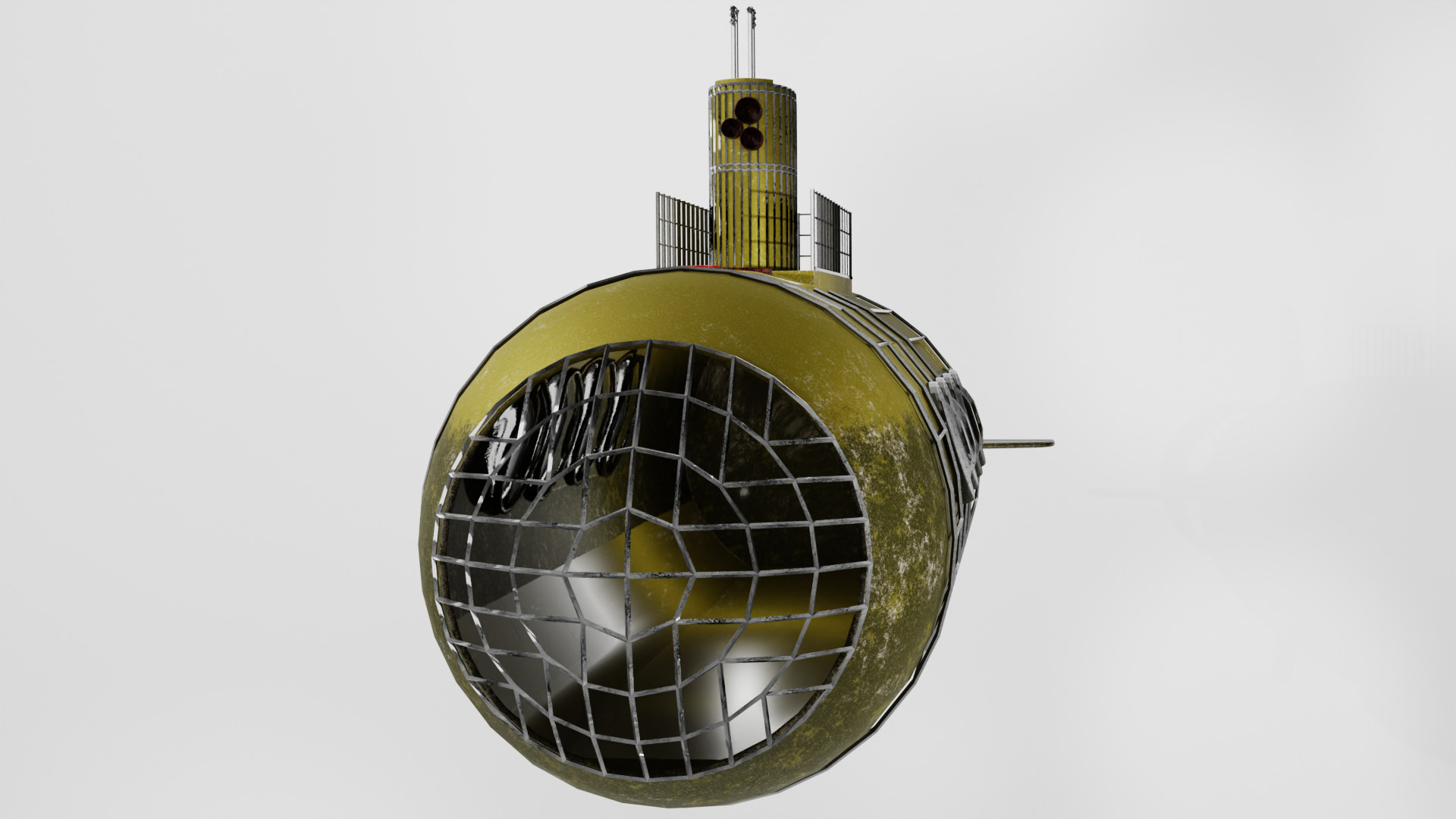 Small Explorer submarine Low-poly 3D model_10