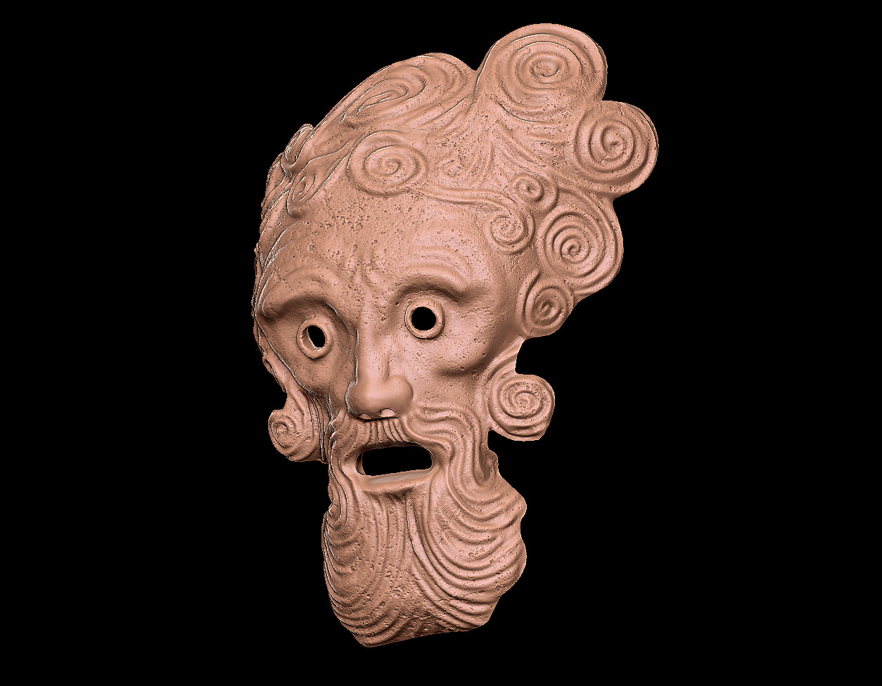 MASK OF THE FATHER - DARK SOULS - WALL DISPLAY AND COSPLAY PROP 3D print model_6