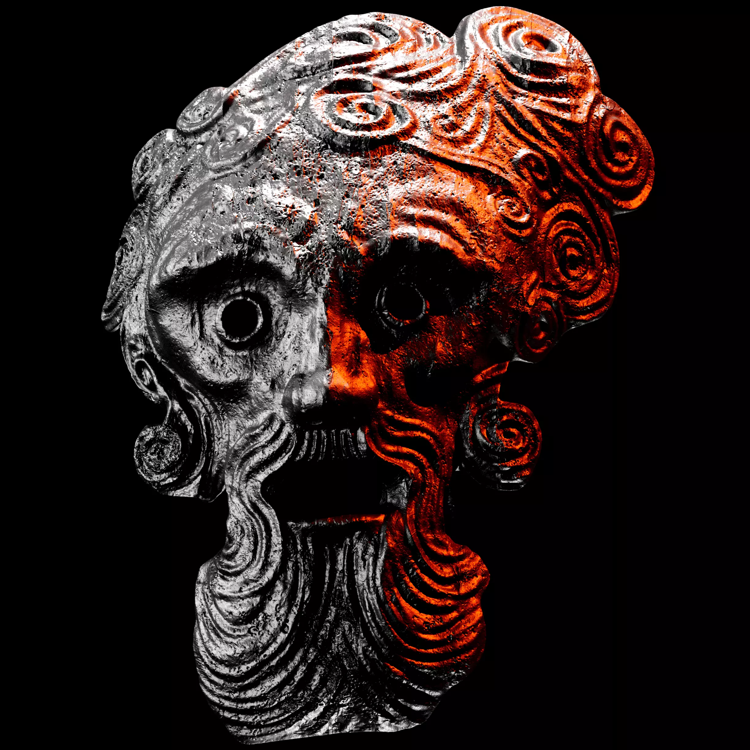 MASK OF THE FATHER - DARK SOULS - WALL DISPLAY AND COSPLAY PROP 3D print model_0