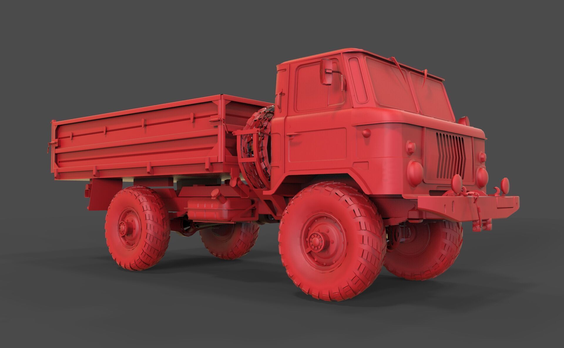 Gaz 66 3D print model_1