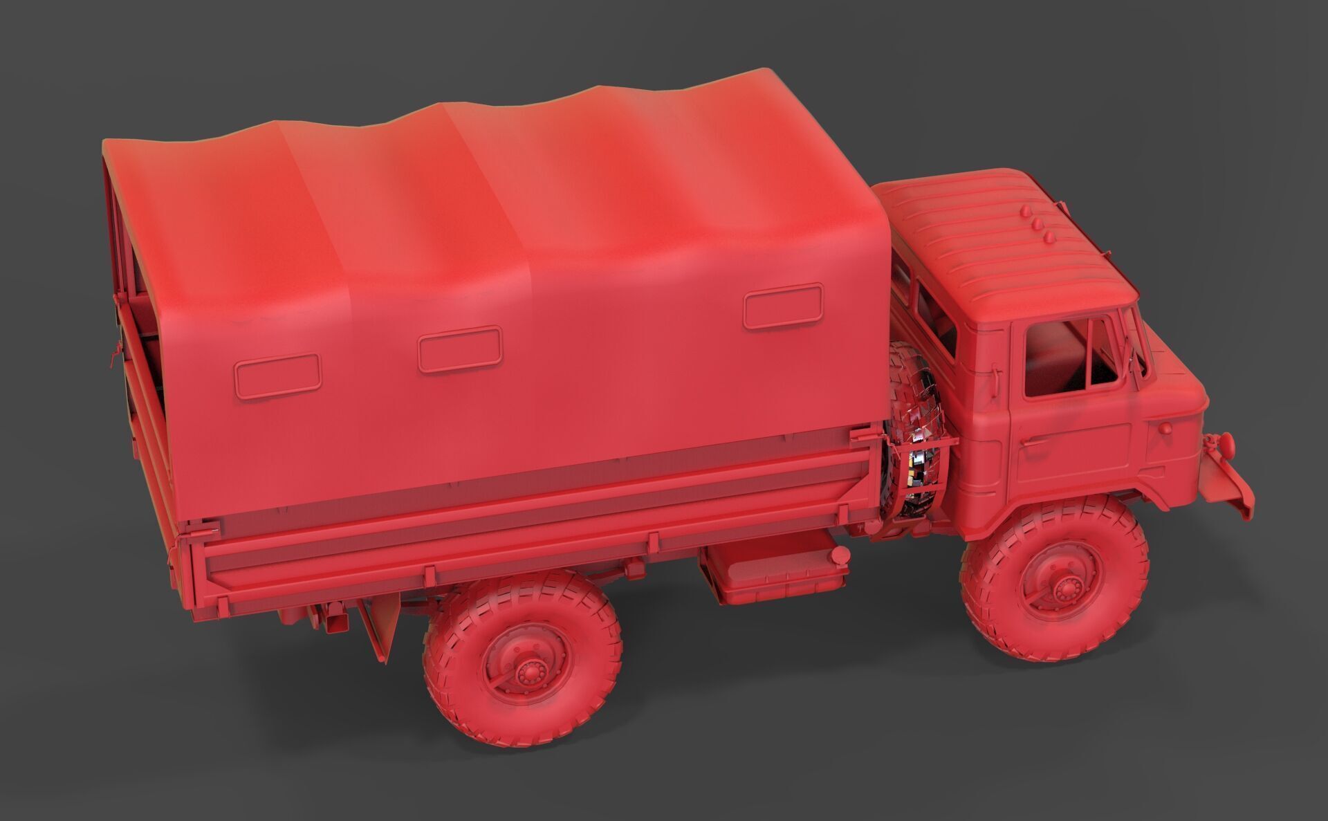 Gaz 66 Tend 3D print model_6
