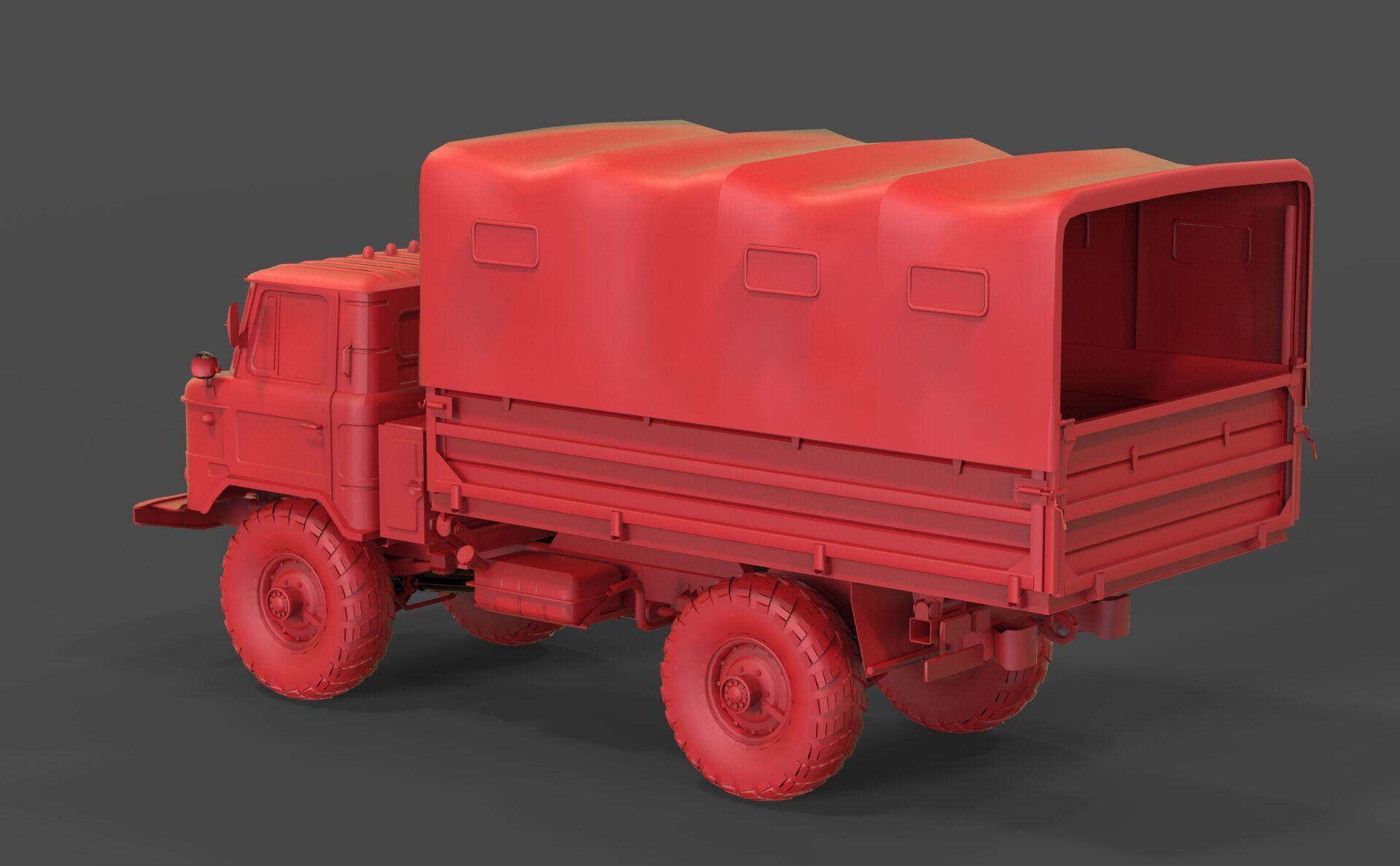 Gaz 66 Tend 3D print model_4