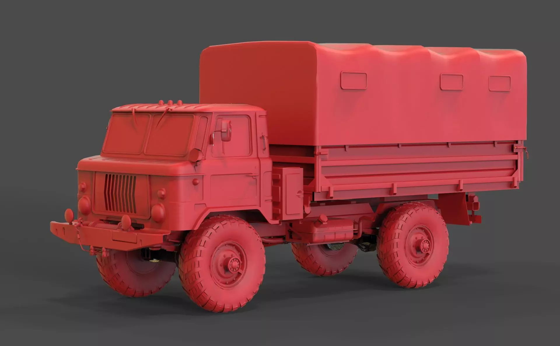 Gaz 66 Tend 3D print model_0