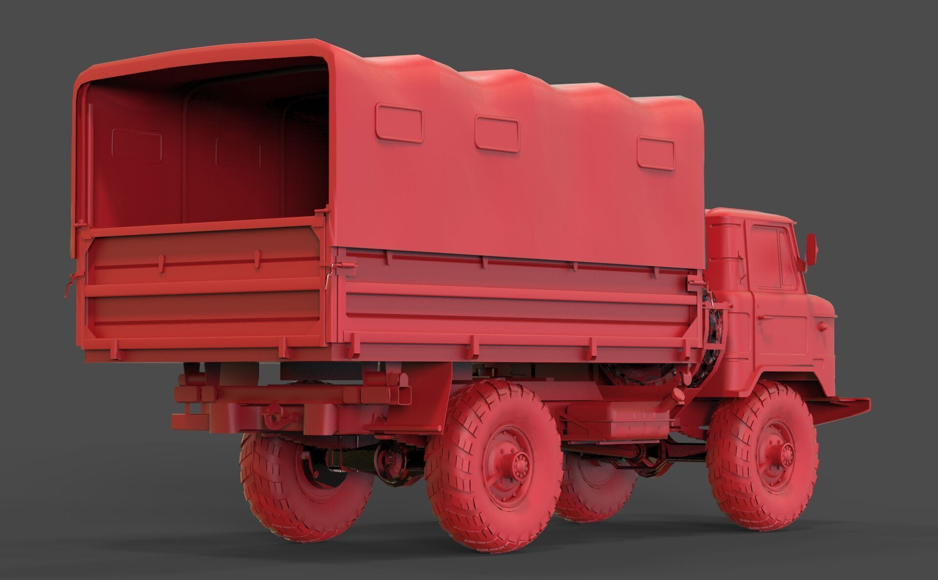 Gaz 66 Tend 3D print model_3