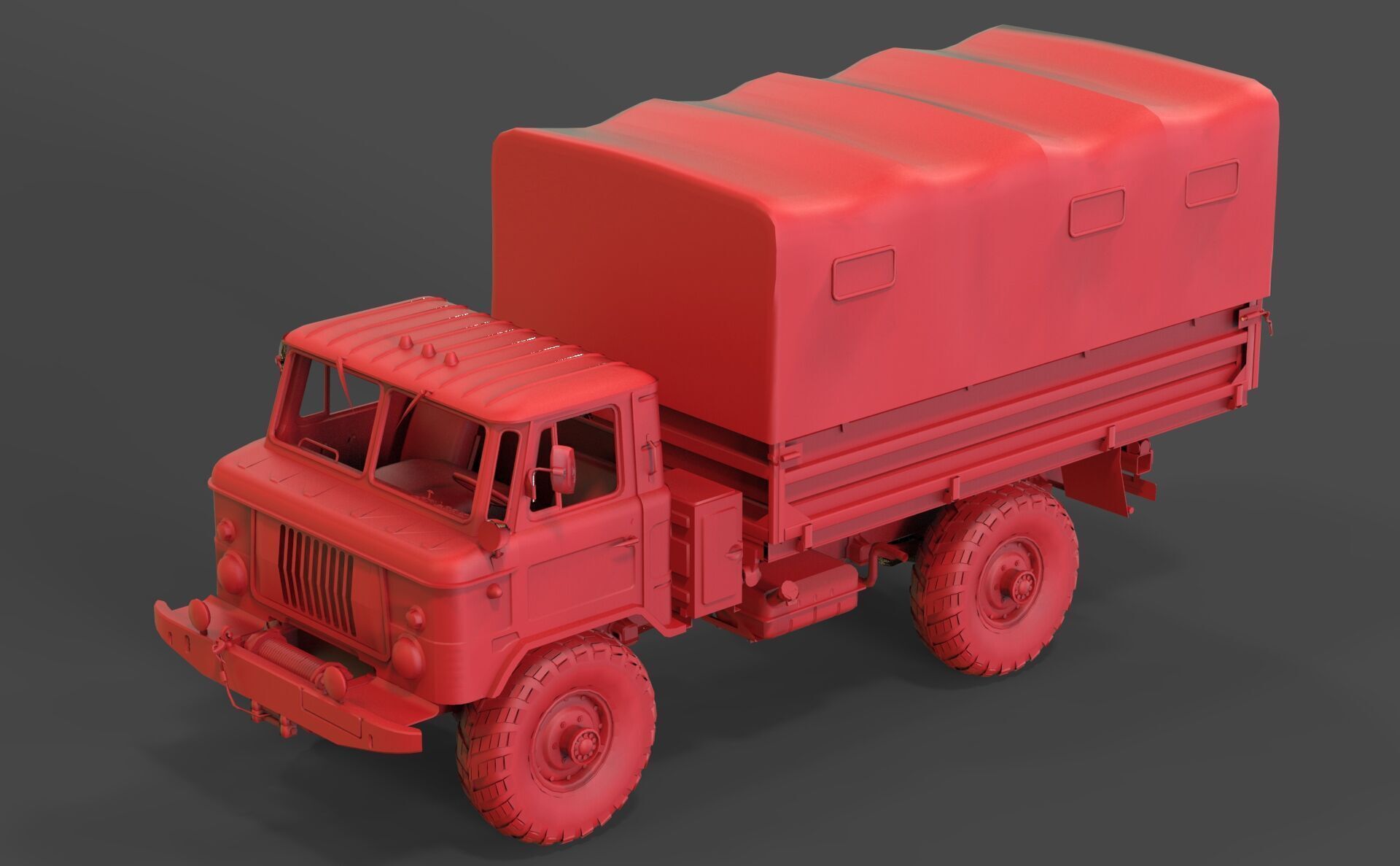 Gaz 66 Tend 3D print model_5