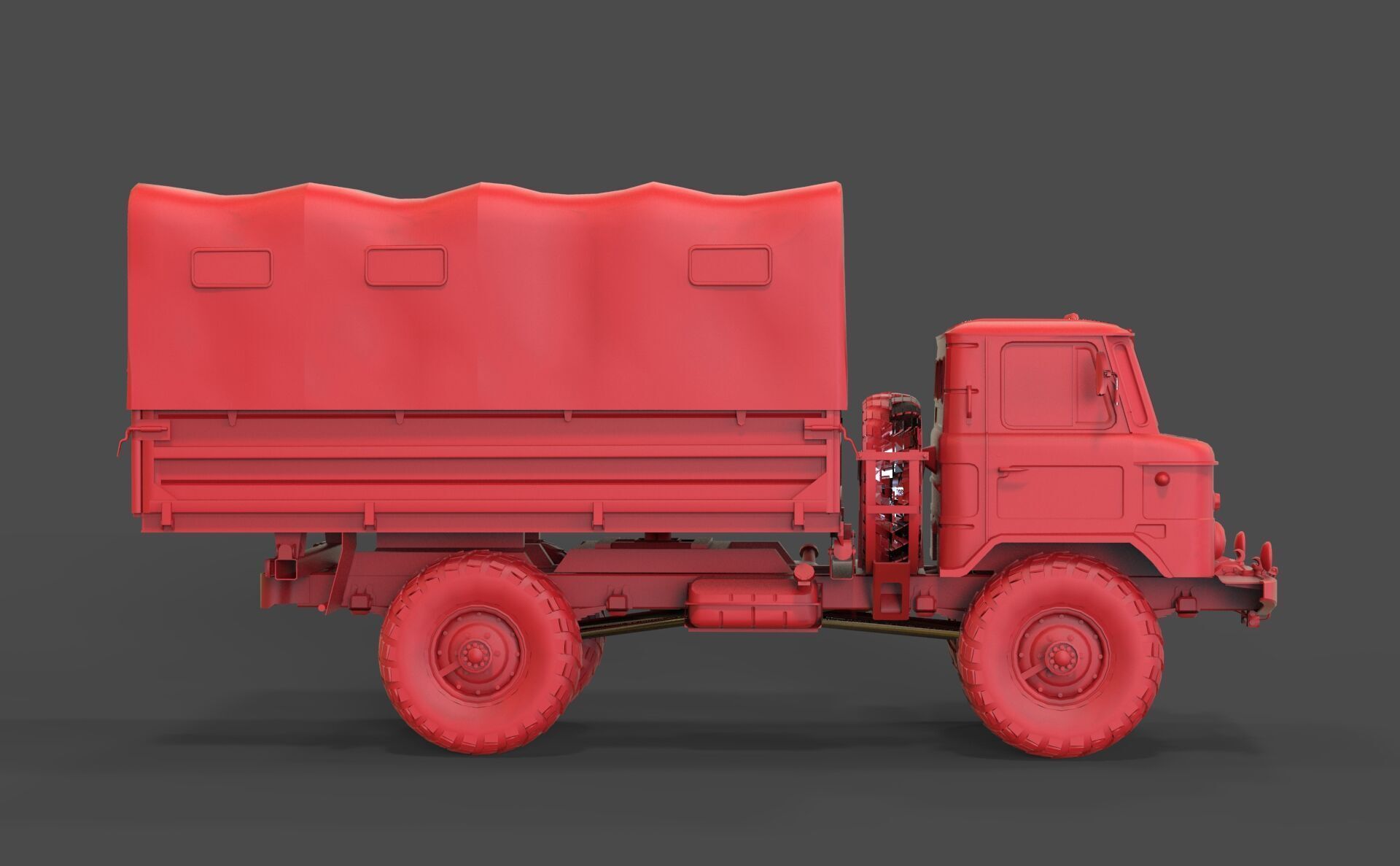 Gaz 66 Tend 3D print model_2