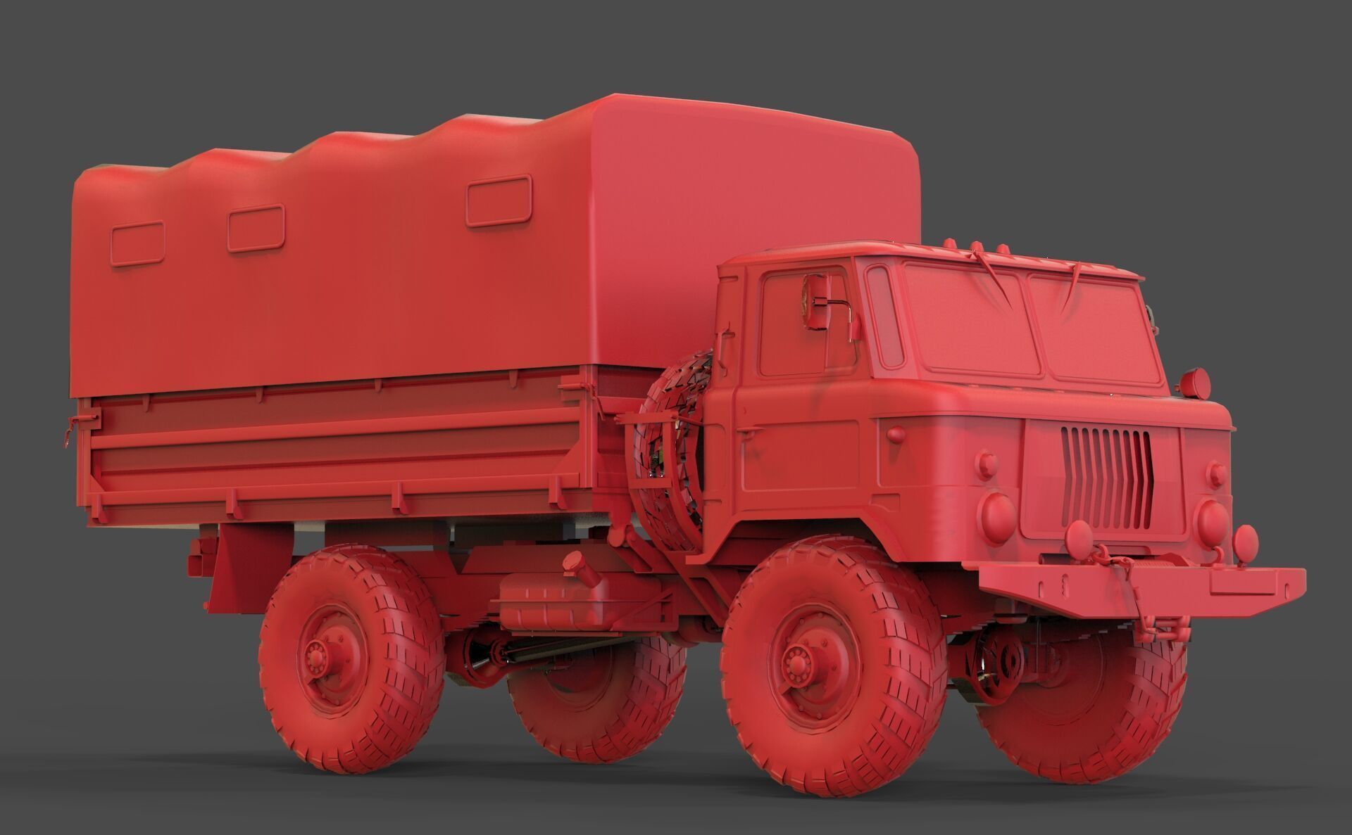Gaz 66 Tend 3D print model_1