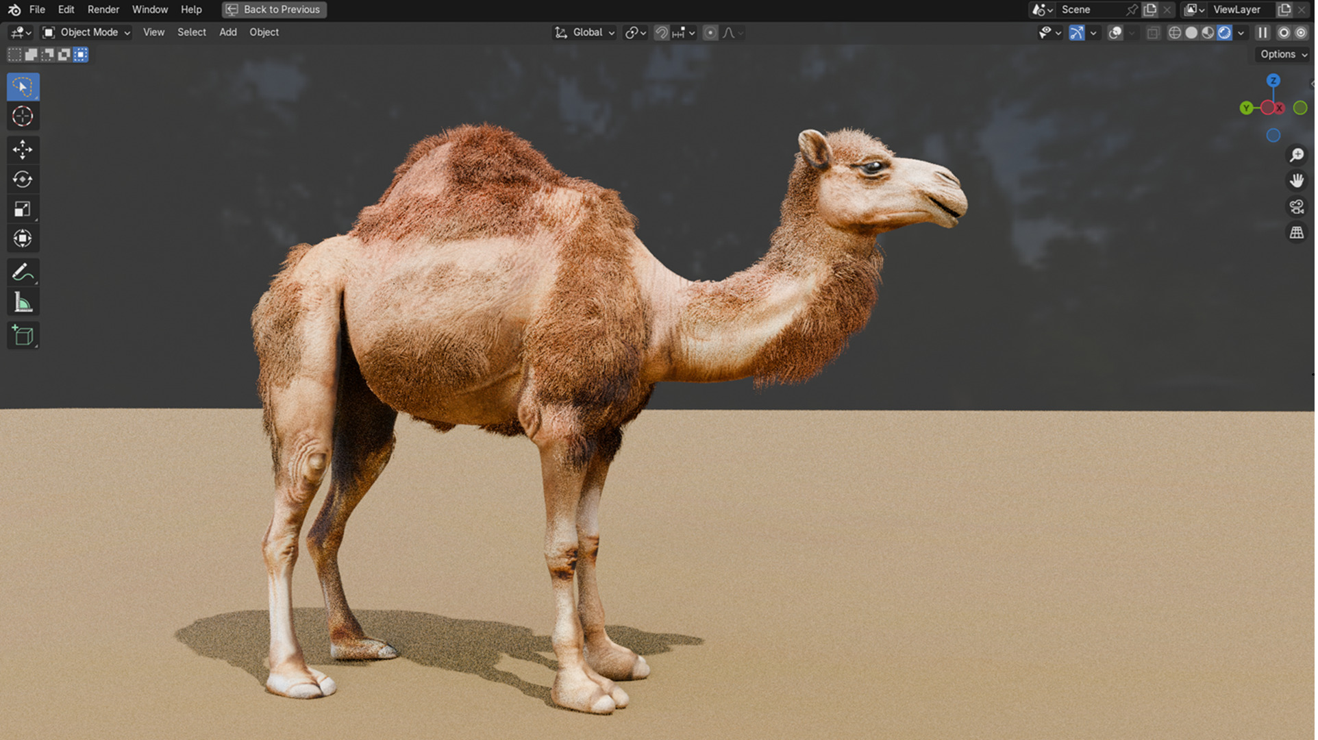 High-Quality 3D Camel Model Low-poly 3D model_2
