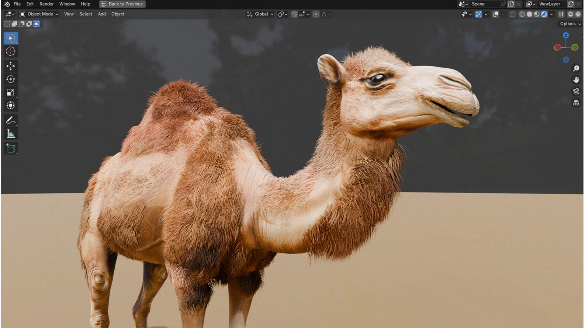 High-Quality 3D Camel Model Low-poly 3D model_3