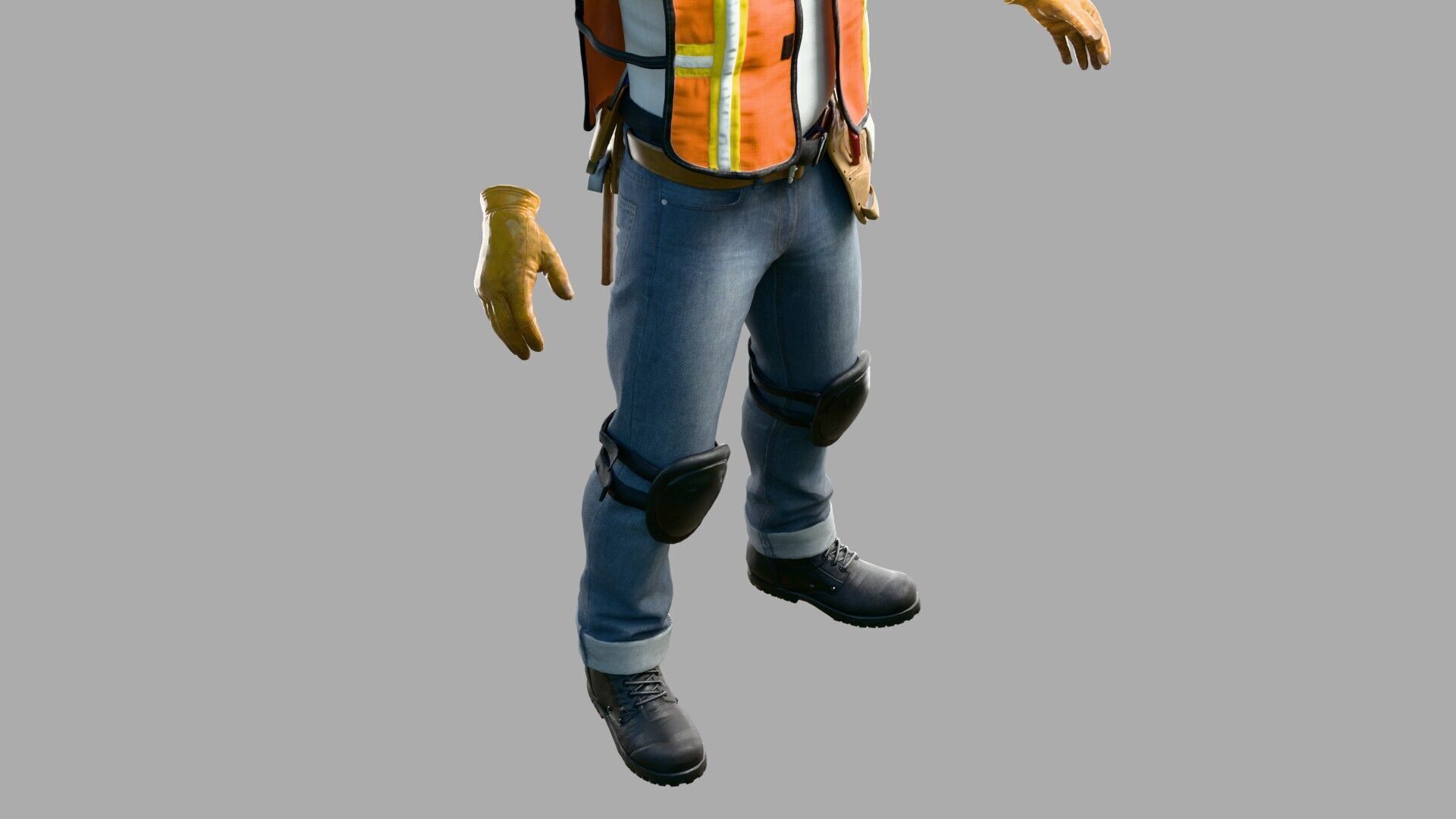 Construction Worker Outfit 1 3D model_7