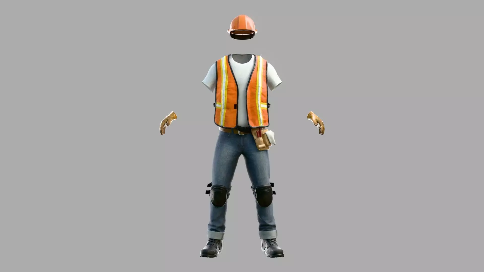 Construction Worker Outfit 1 3D model_0