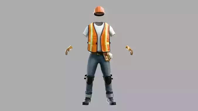 Construction Worker Outfit 1 3D model Construction Worker Outfit 1 3D model