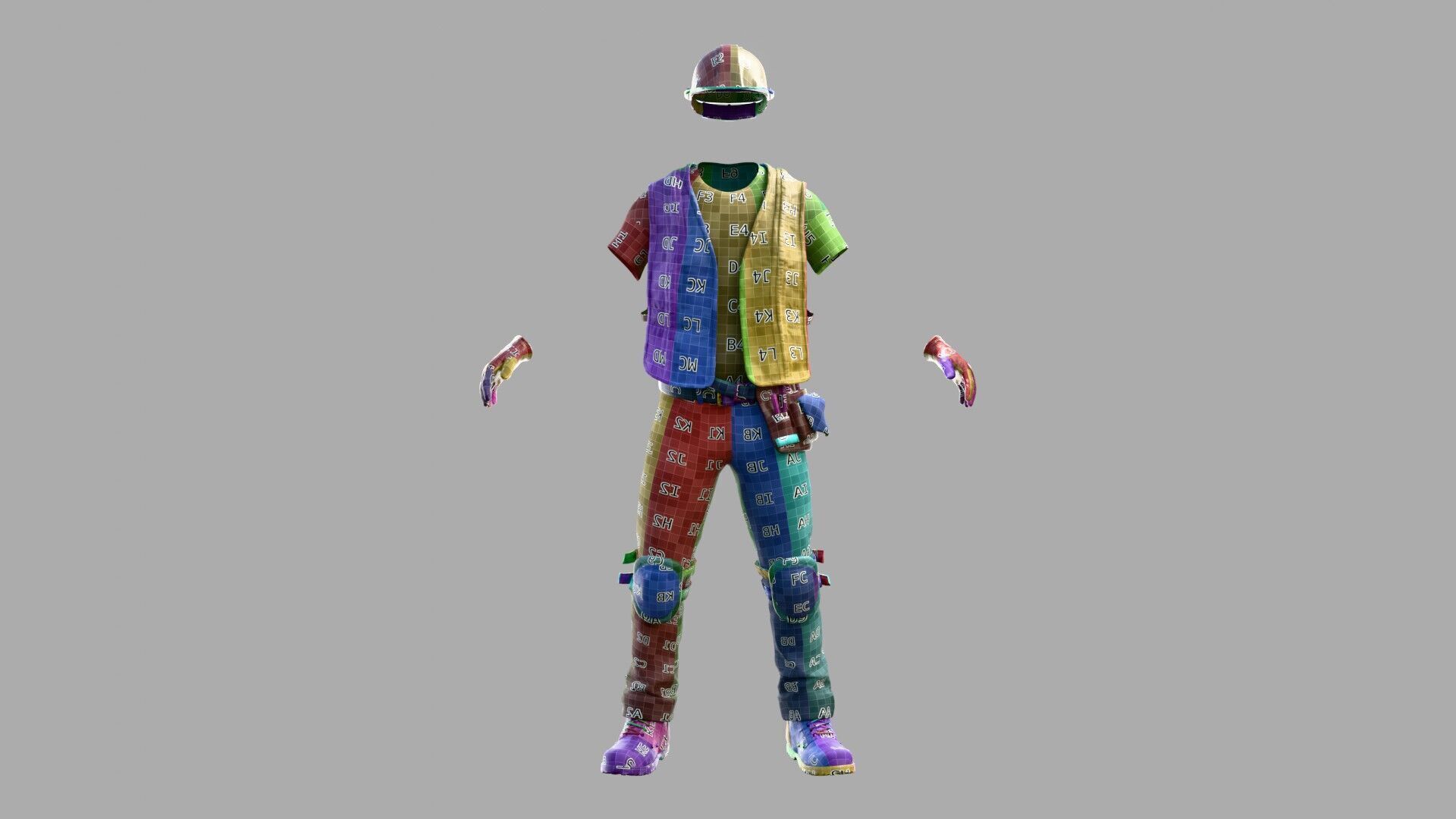 Construction Worker Outfit 1 3D model_1