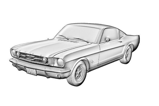classic Mustang pendant dije mustang car carro clasico  3D print model