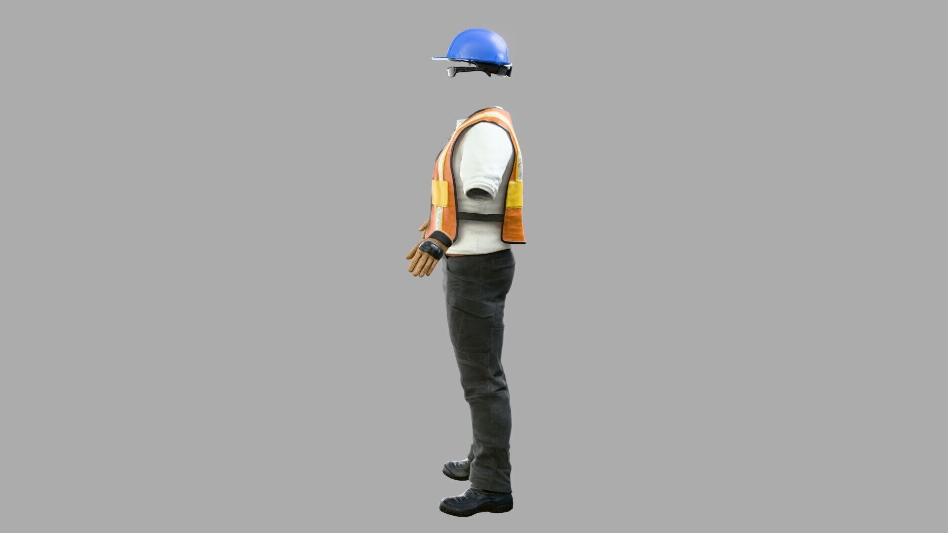 Construction Worker Outfit 2 3D model_3