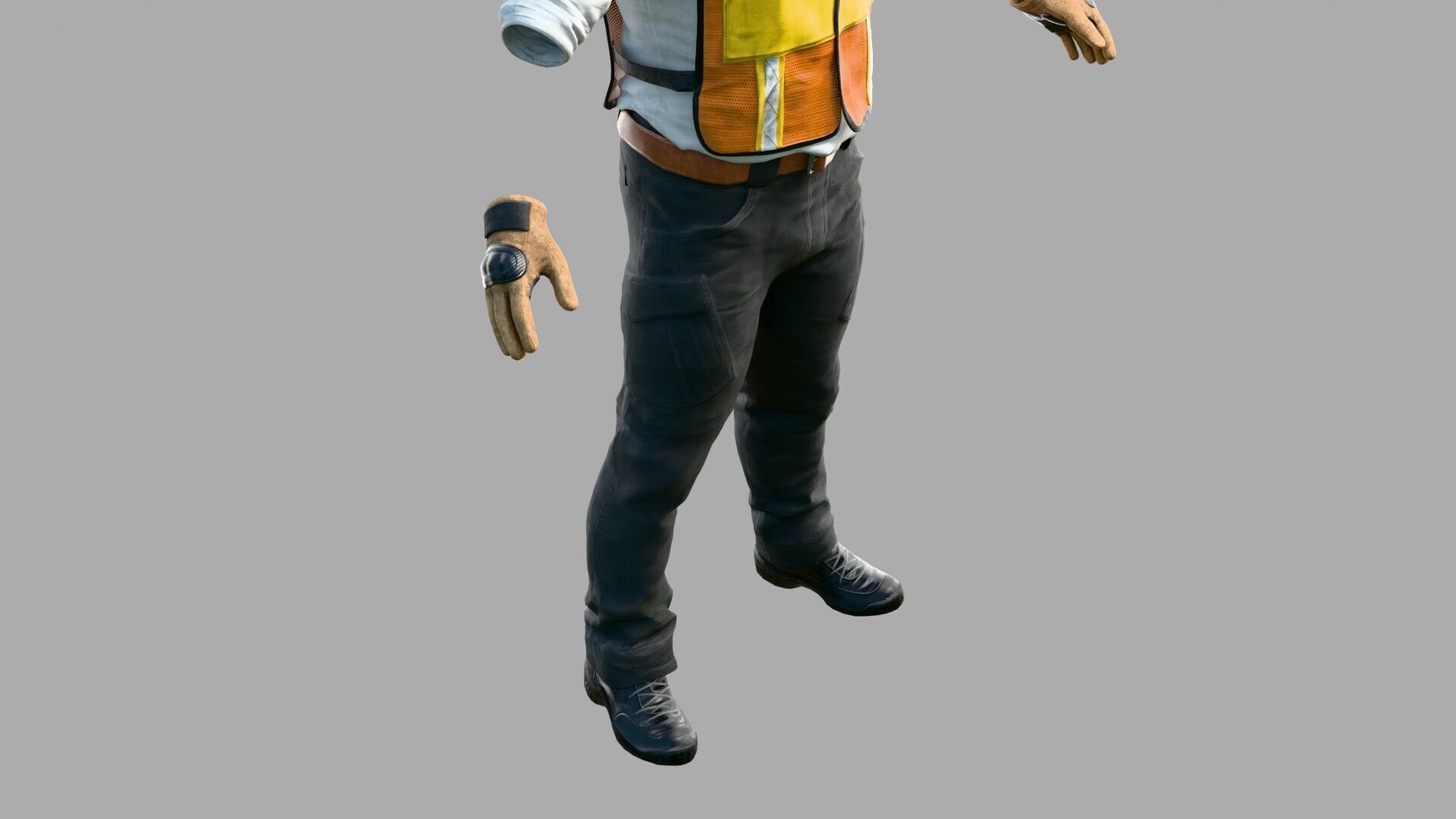 Construction Worker Outfit 2 3D model_7