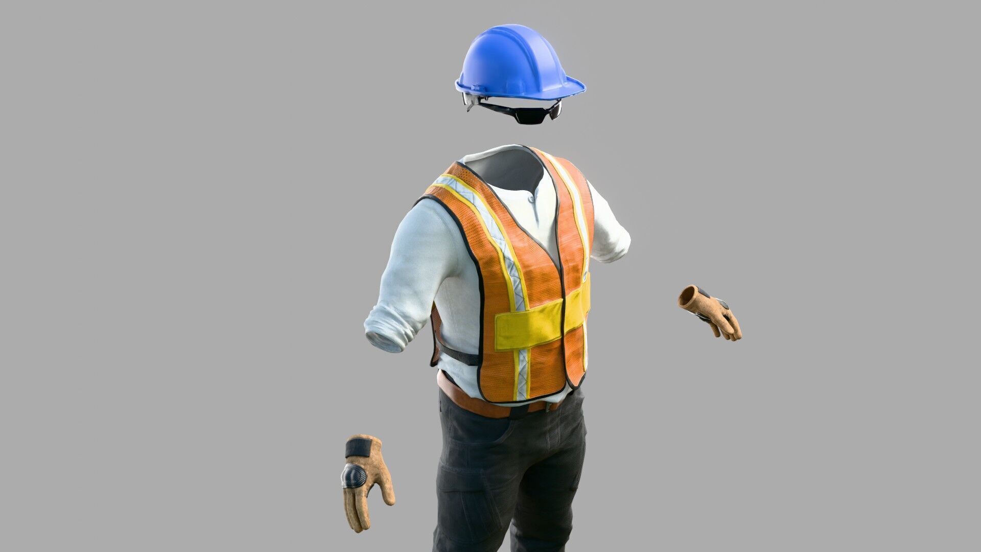 Construction Worker Outfit 2 3D model_6