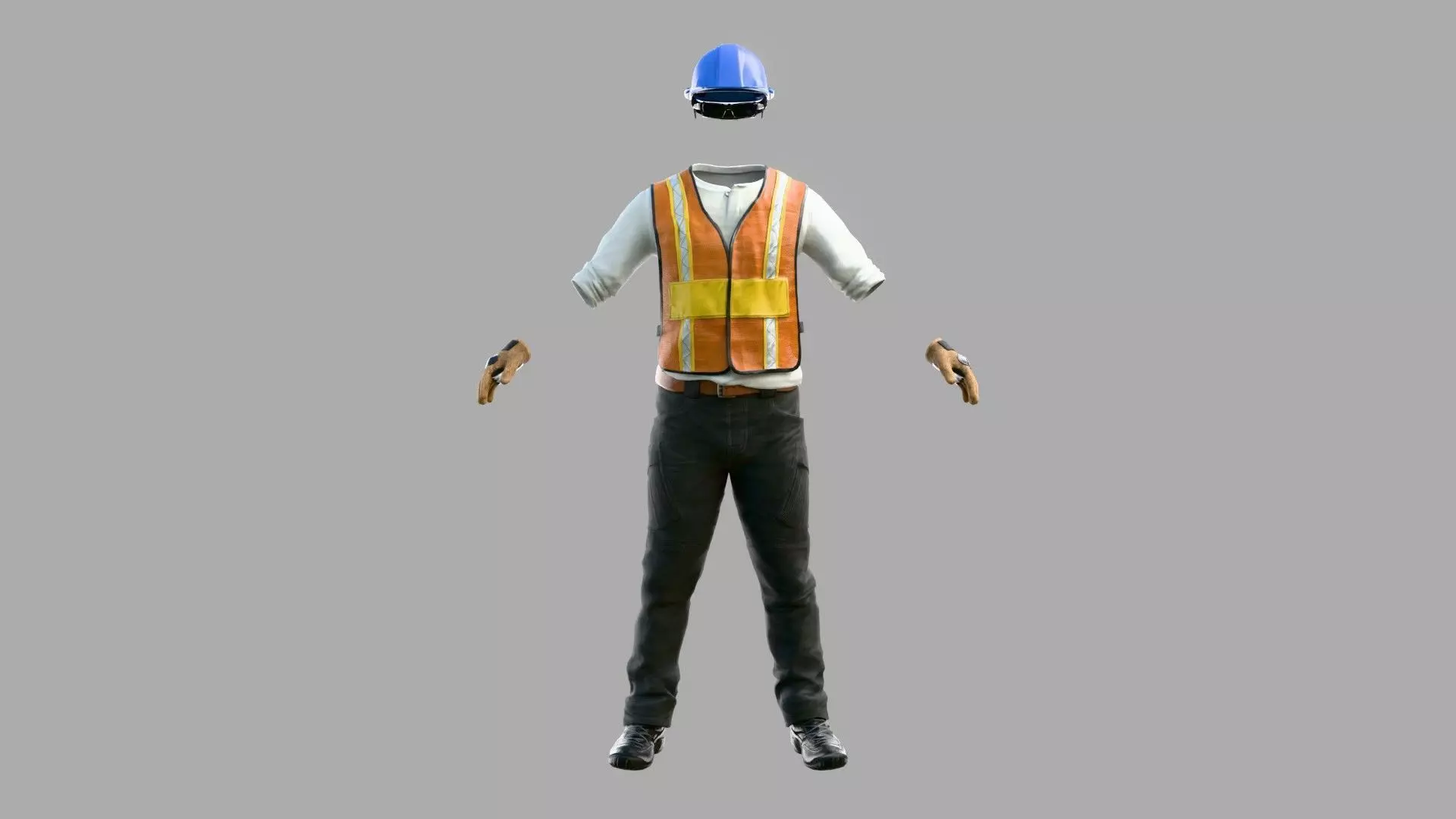 Construction Worker Outfit 2 3D model_0