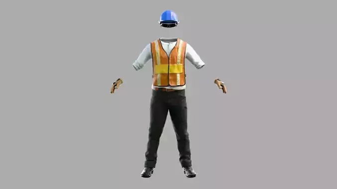 Construction Worker Outfit 2 3D model Construction Worker Outfit 2 3D model