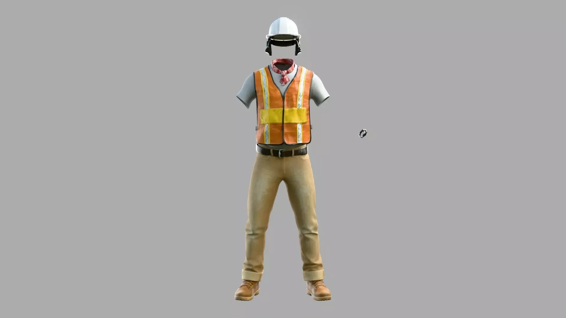 Construction Worker Outfit 3 3D model_0