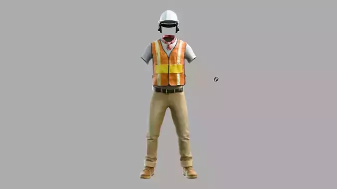 Construction Worker Outfit 3 3D model Construction Worker Outfit 3 3D model