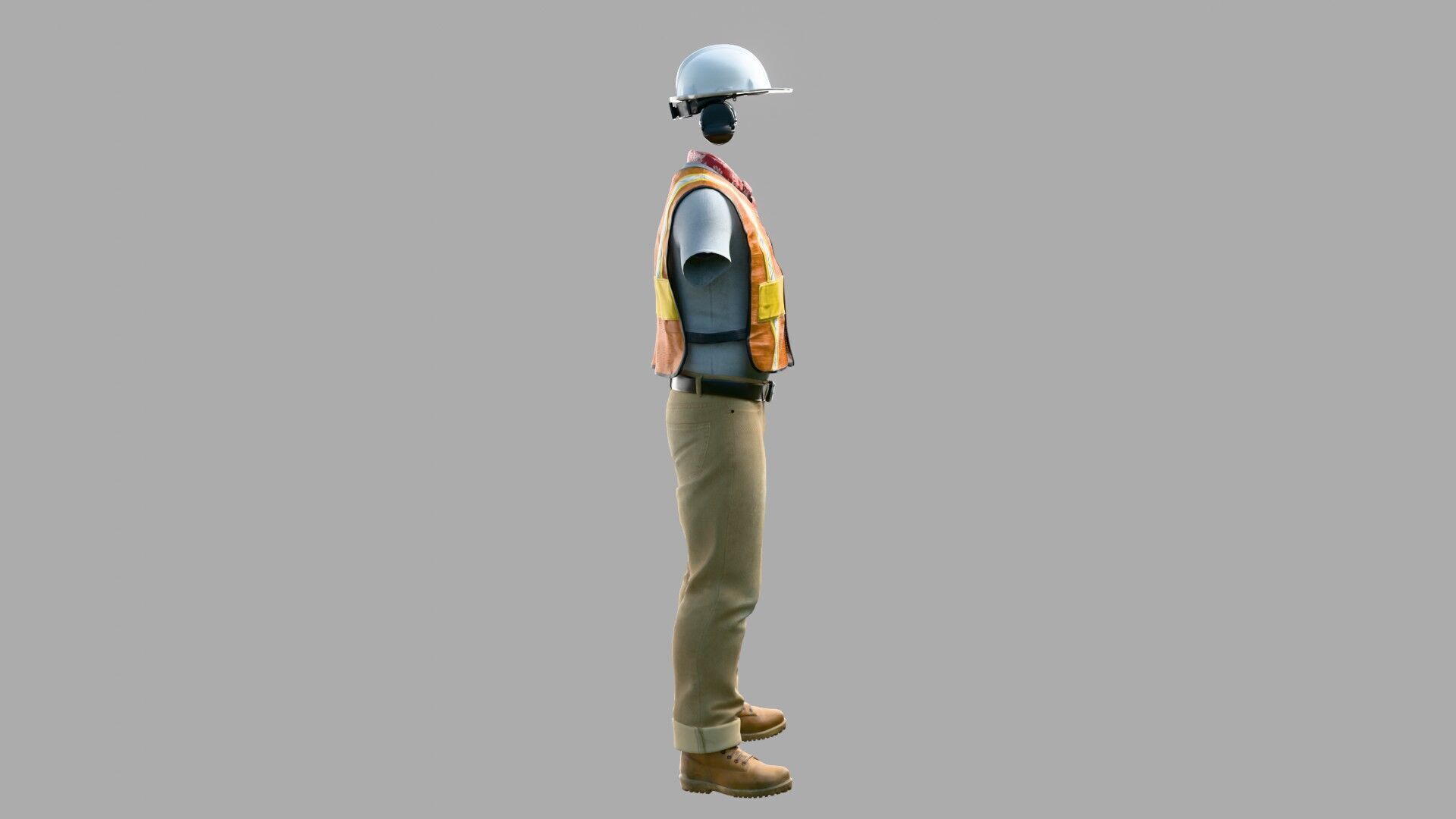 Construction Worker Outfit 3 3D model_5