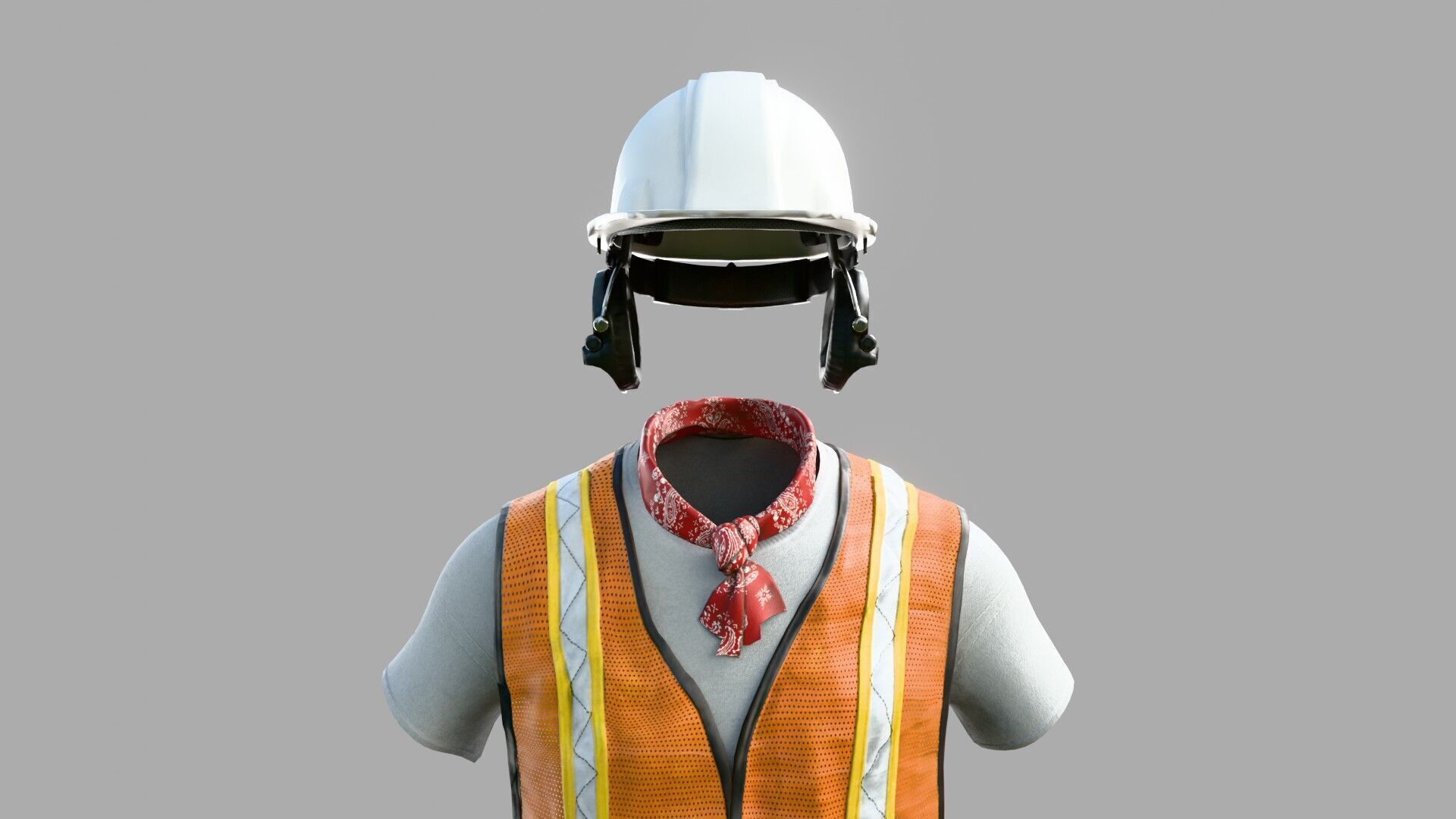 Construction Worker Outfit 3 3D model_9