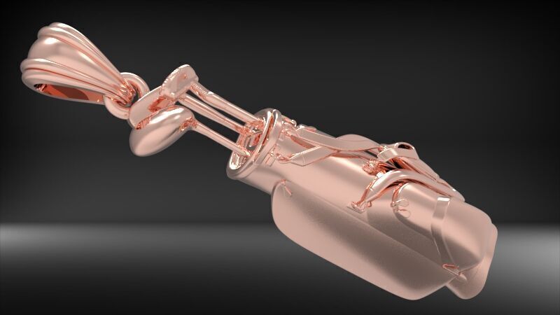 Golf Bag Clubs Sports Pendant Necklace JEWELRY 3D print model_22