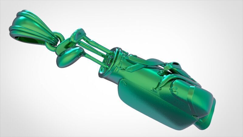 Golf Bag Clubs Sports Pendant Necklace JEWELRY 3D print model_7