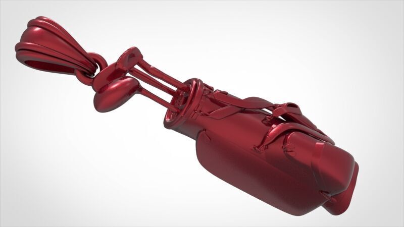 Golf Bag Clubs Sports Pendant Necklace JEWELRY 3D print model_16