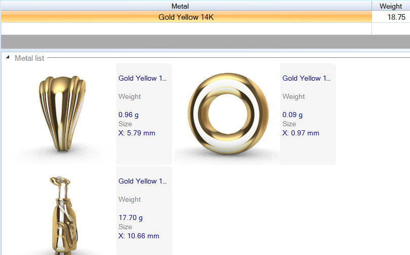 Golf Bag Clubs Sports Pendant Necklace JEWELRY 3D print model_41