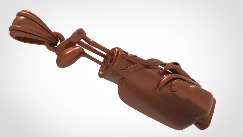 Golf Bag Clubs Sports Pendant Necklace JEWELRY 3D print model_13