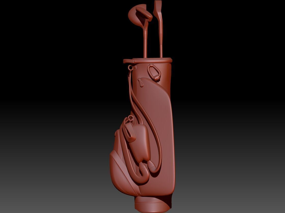 Golf Bag Clubs Sports Pendant Necklace JEWELRY 3D print model_12