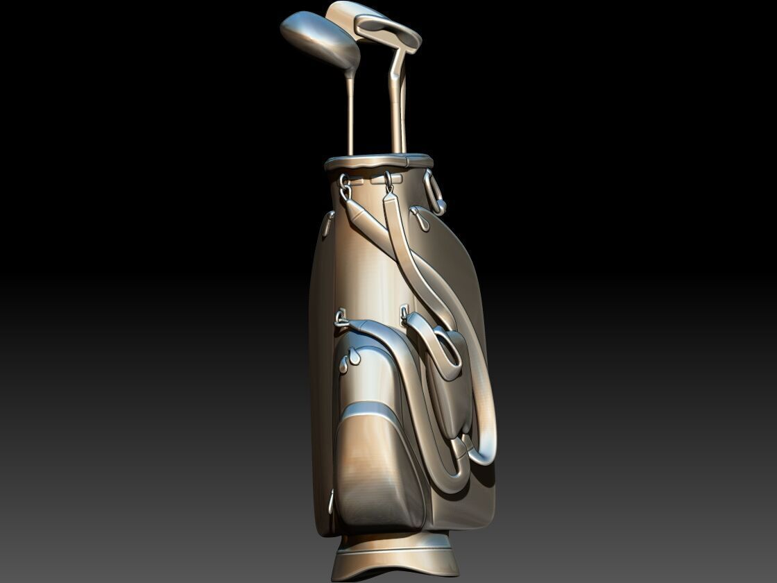 Golf Bag Clubs Sports Pendant Necklace JEWELRY 3D print model_31