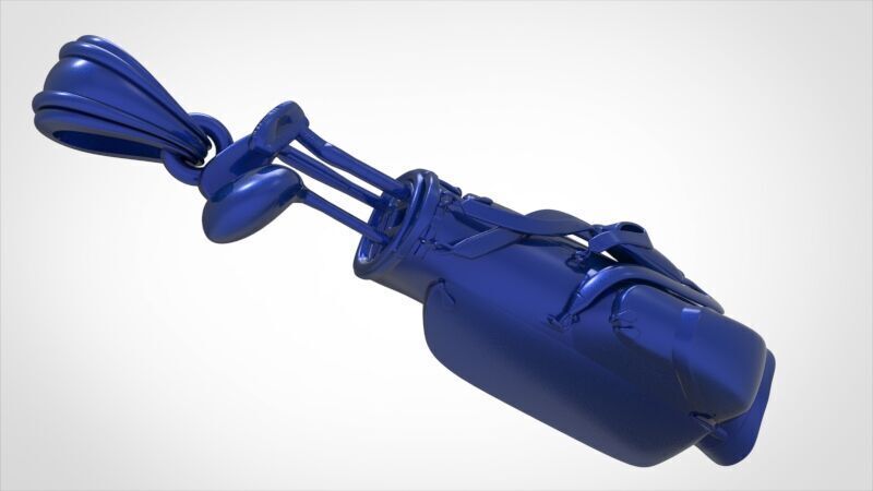 Golf Bag Clubs Sports Pendant Necklace JEWELRY 3D print model_14