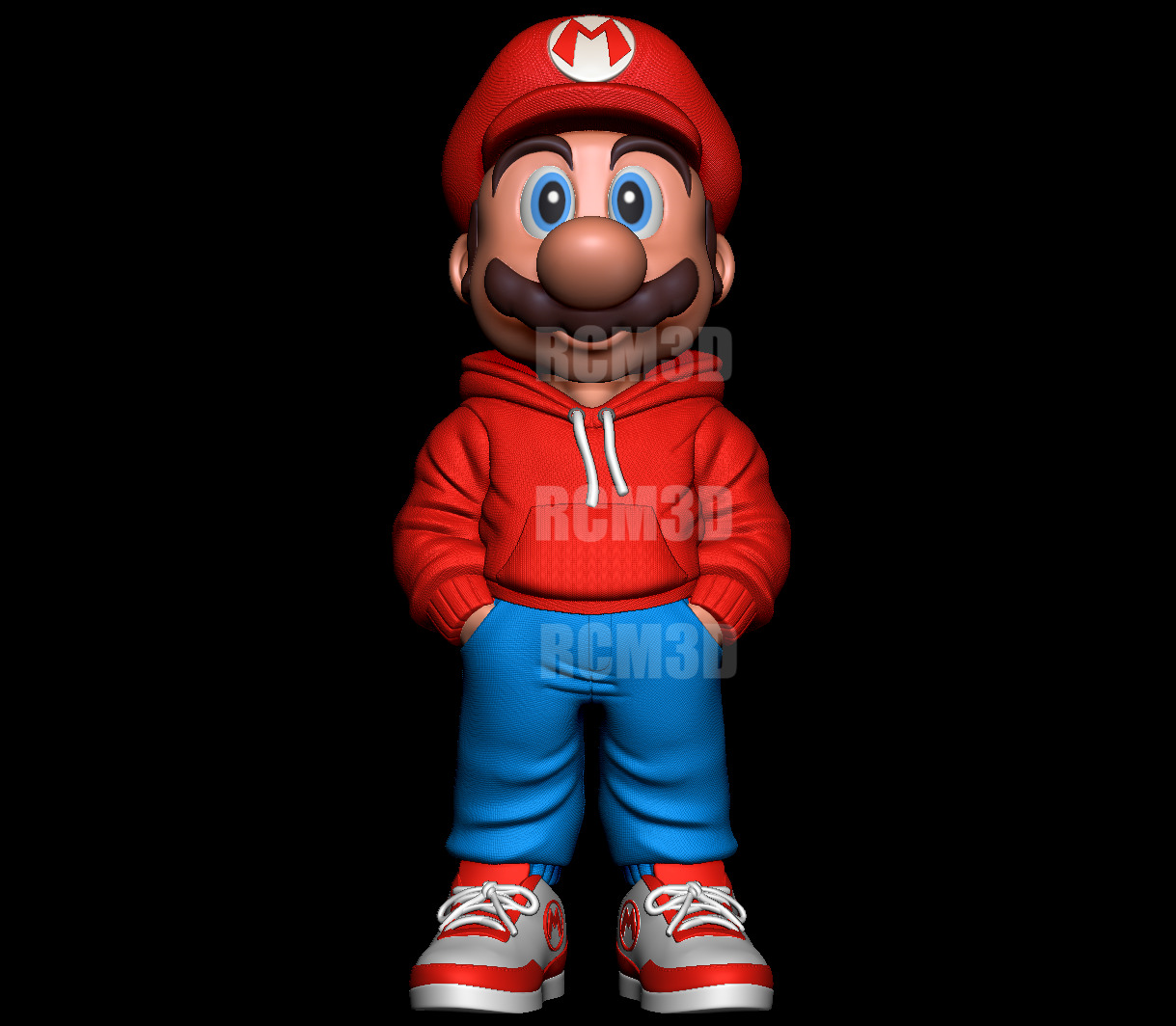 Super Mario urban style statue 3D print model_1