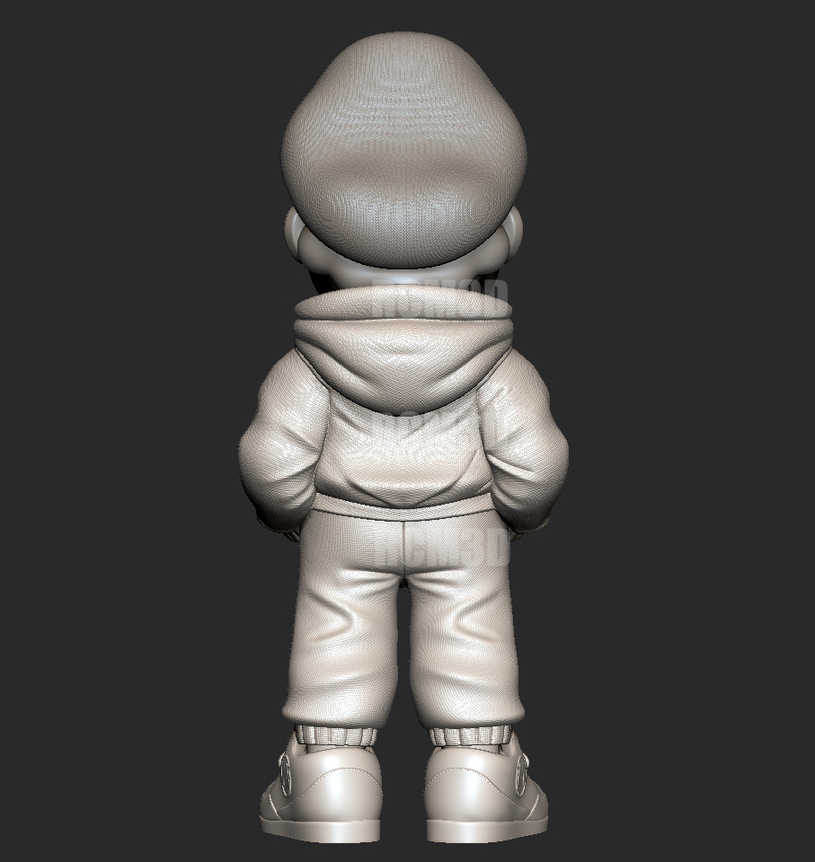 Super Mario urban style statue 3D print model_3