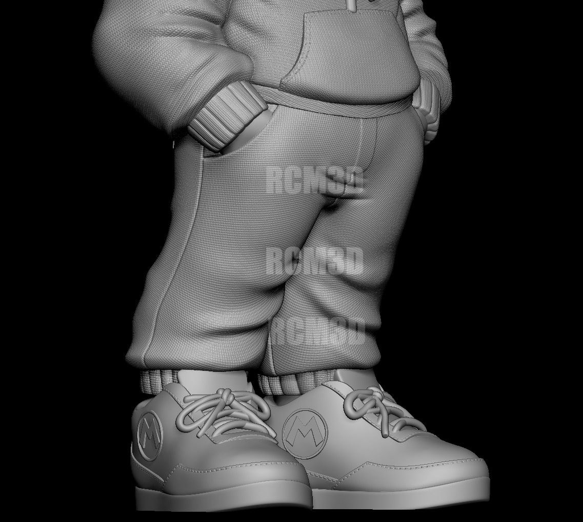 Super Mario urban style statue 3D print model_5