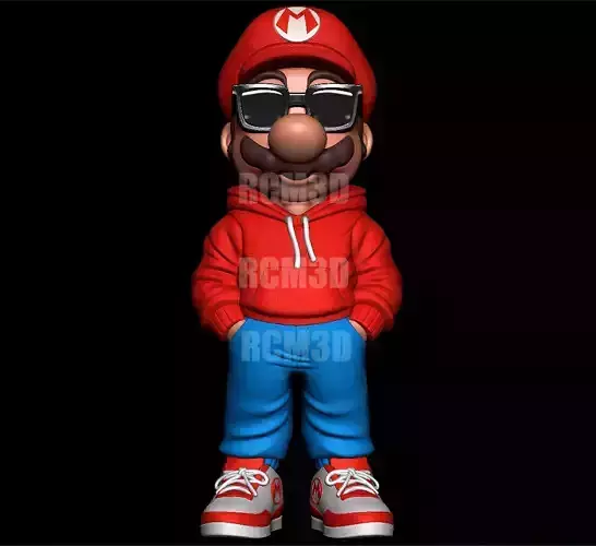 Super Mario urban style statue