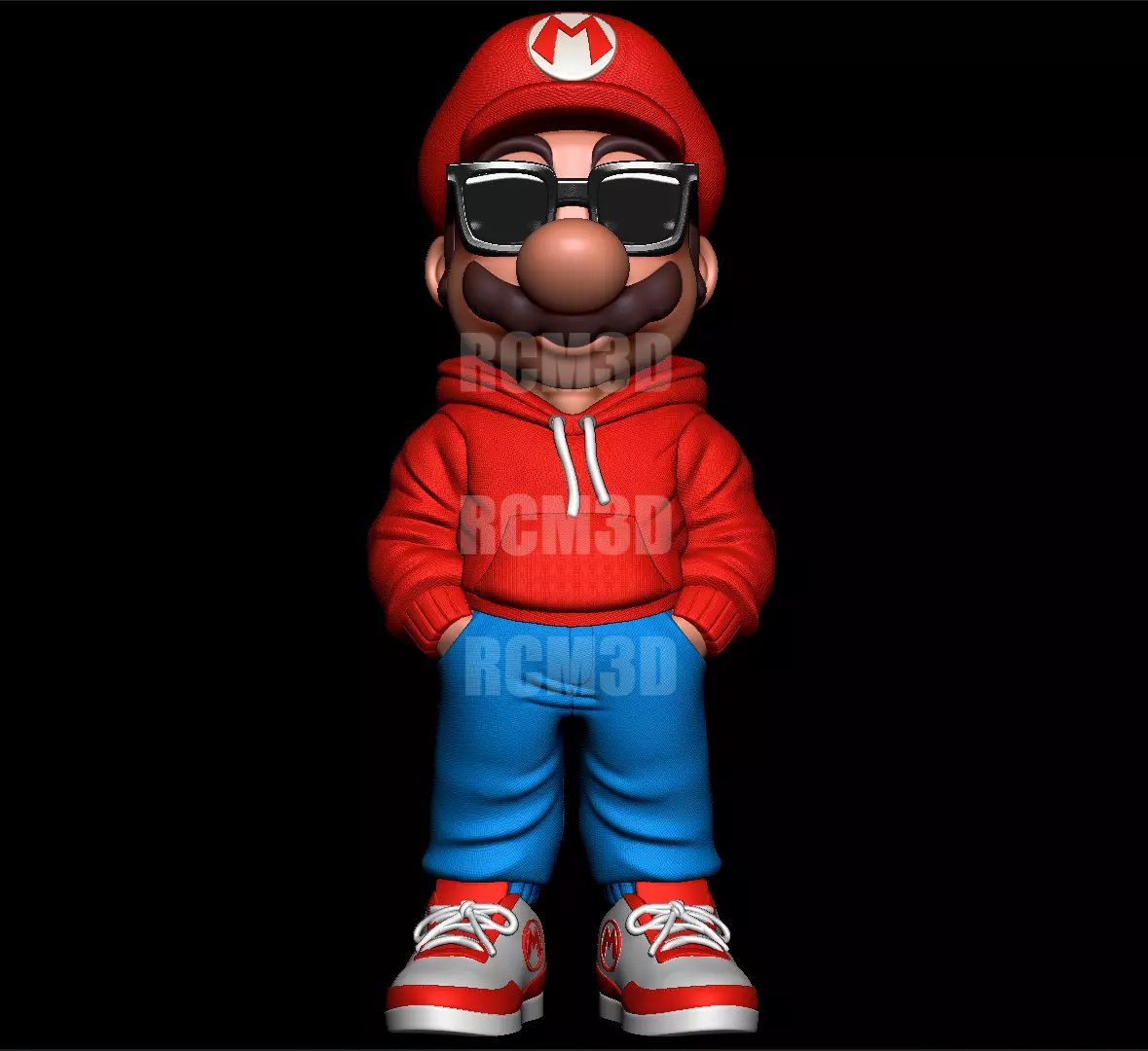 Super Mario urban style statue 3D print model_0