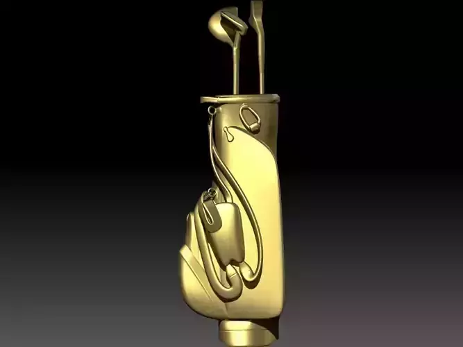 Golf Bag Clubs Sports Pendant Necklace JEWELRY  3D print model