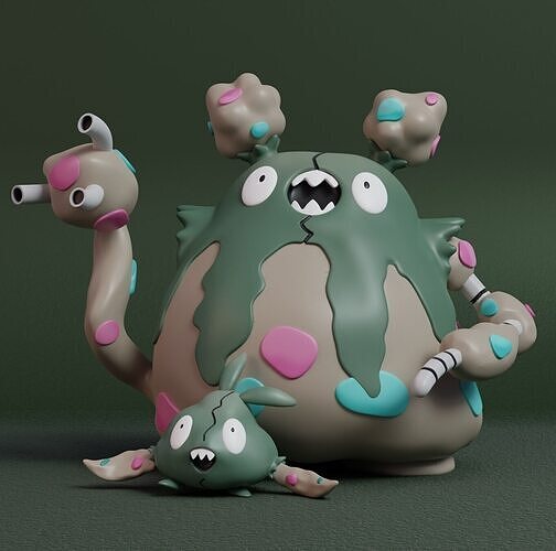 Pokemon - Trubbish and Garbodor  3D print model