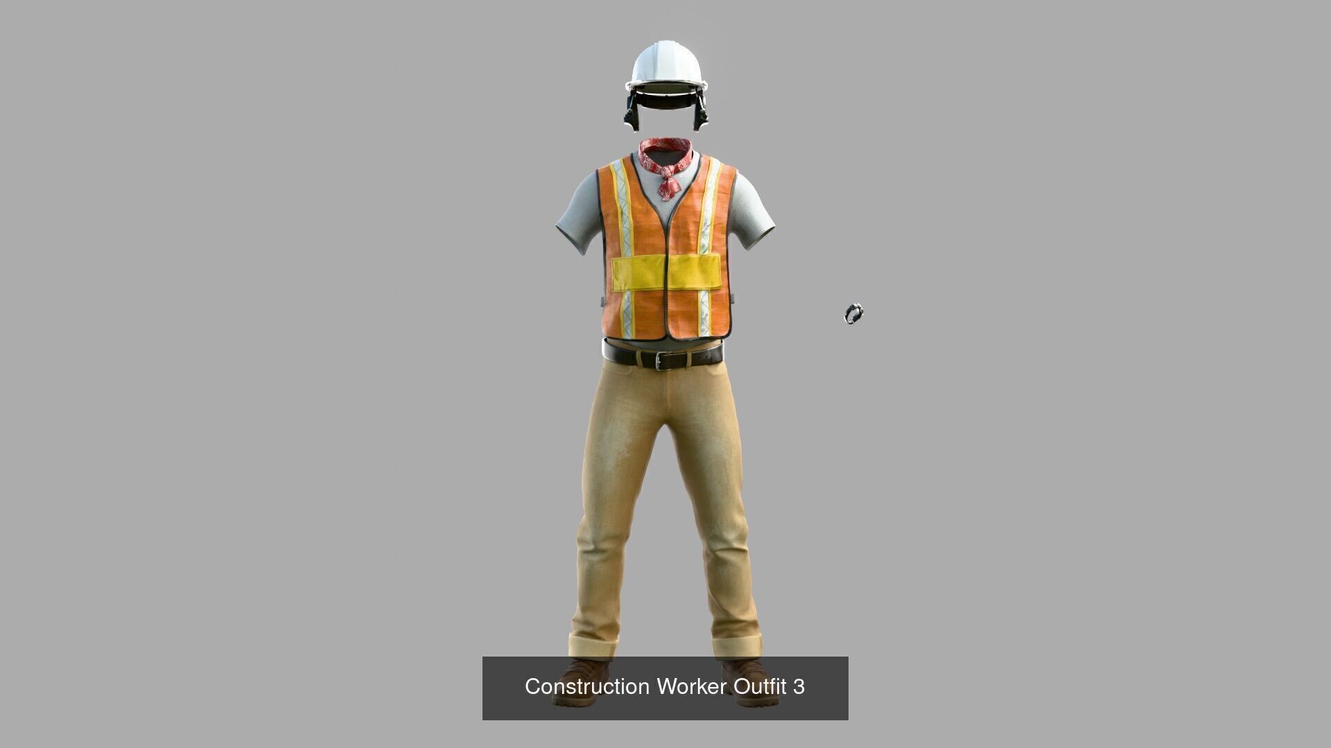 Construction Worker Outfits 3D Model Collection_4