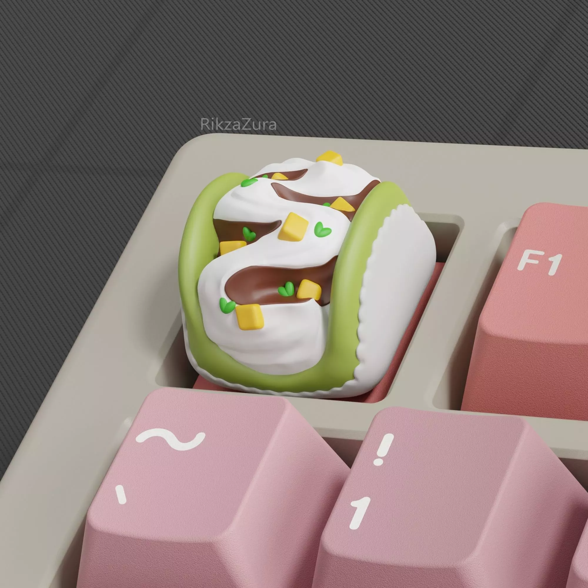 CREAM SANDWICH KEYCAPS - MECHANICAL KEYBOARD 3D print model_5