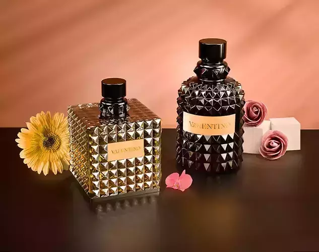 Valentino Perfume Bottle Realistic 3D Model