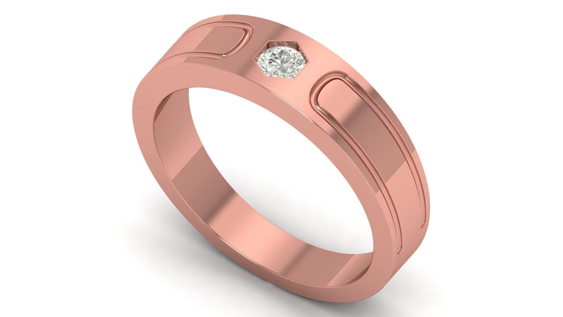 Mens Ring 3D print model_1